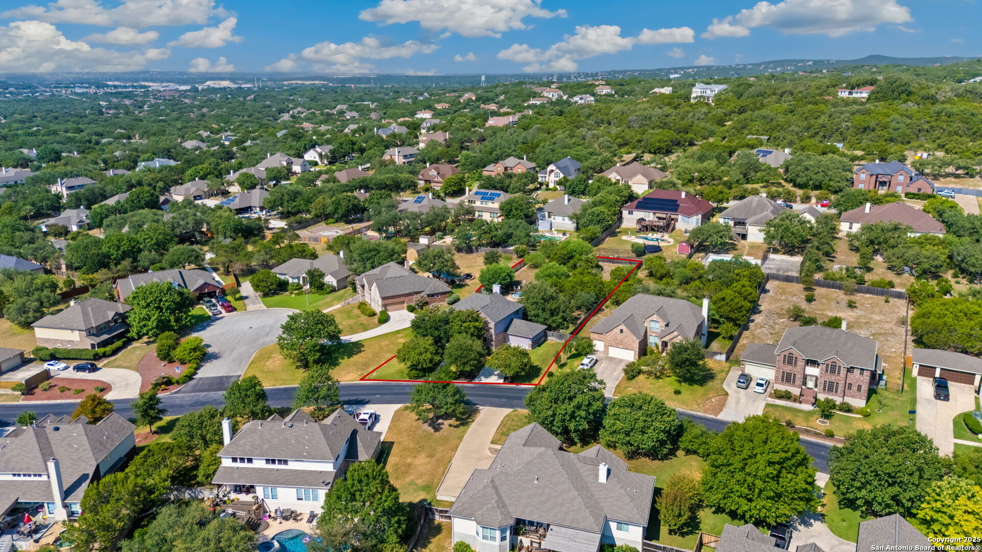 14507 John David Helotes, TX 78023 - Photo 48 of 49 an aerial view of residential houses with outdoor space and trees