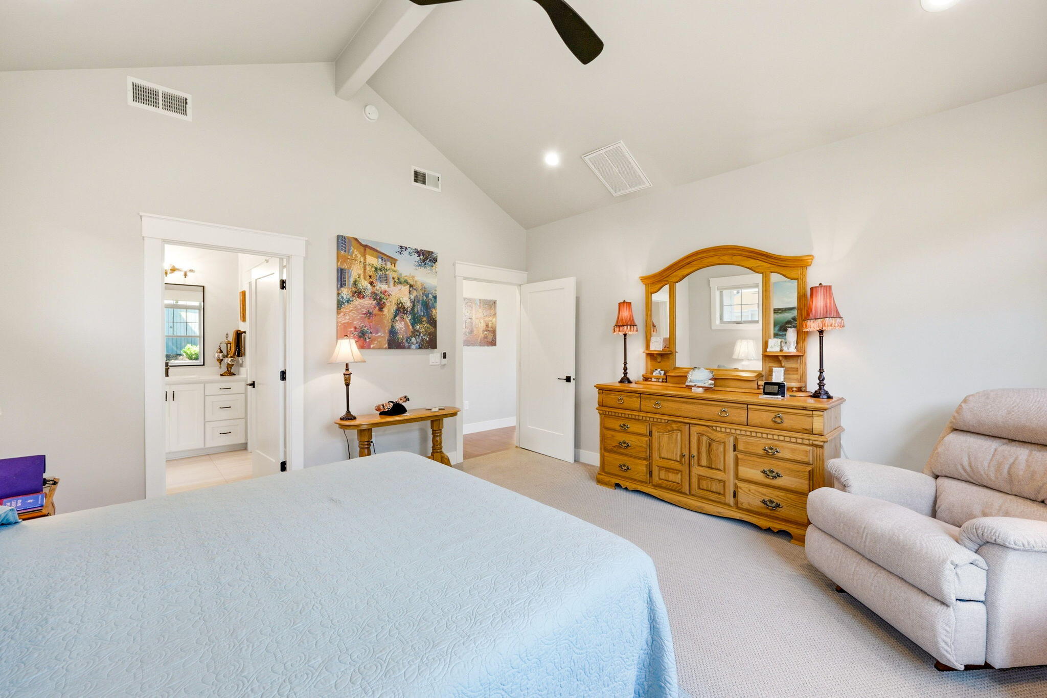 150 Timbers Lane Talent, OR 97540 - Photo 20 of 39 a bedroom with a bed and furniture
