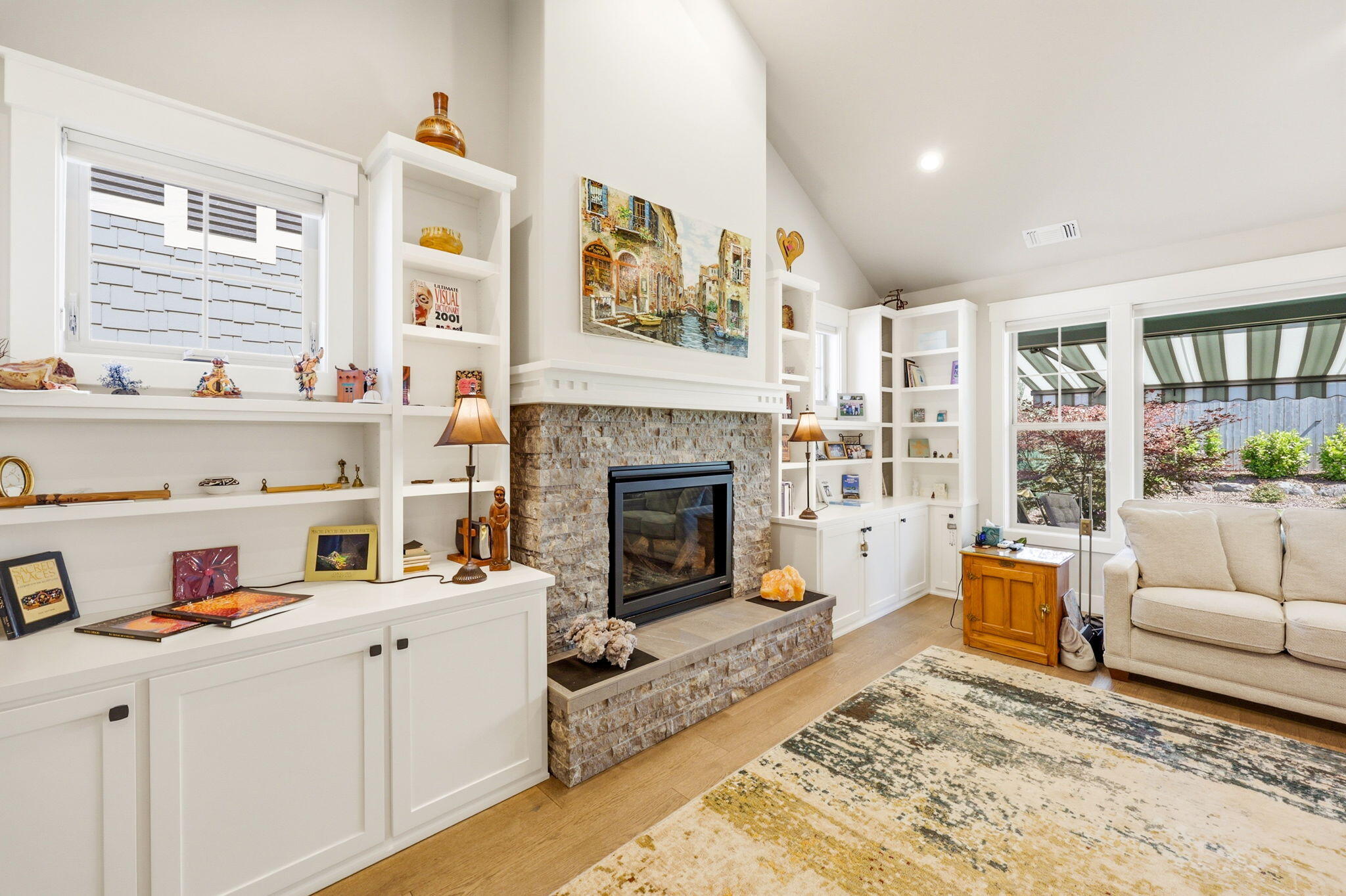 150 Timbers Lane Talent, OR 97540 - Photo 9 of 39 a living room with furniture and a fireplace