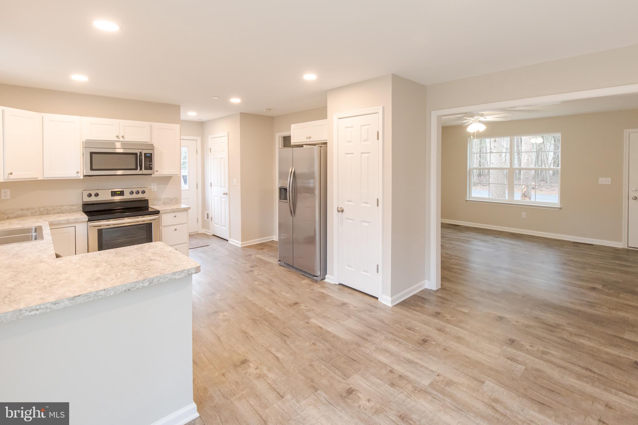 Kitchen leading into family room