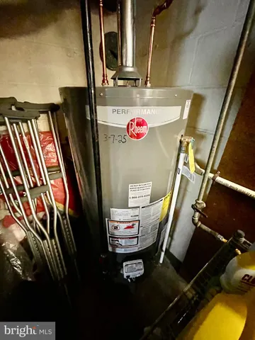 a view of water heater room