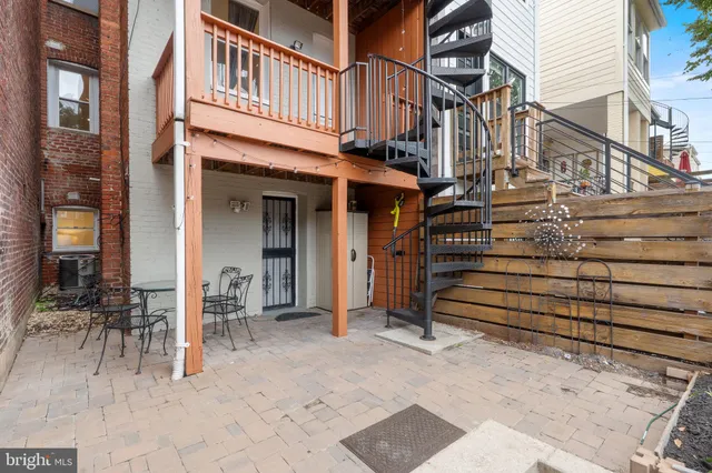 a balcony view with a outdoor space