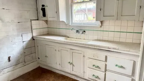 an empty room with closet