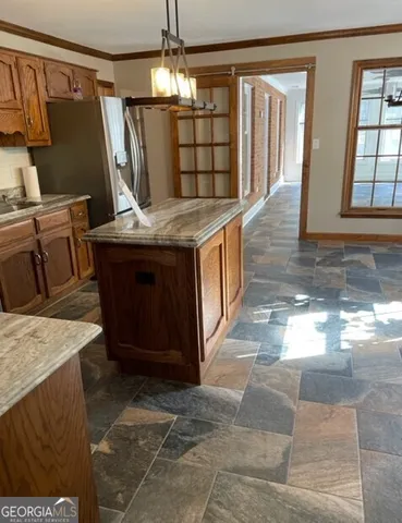 a view of a hallway with entryway