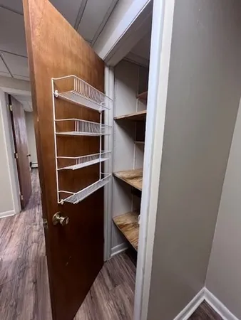 a view of closet area