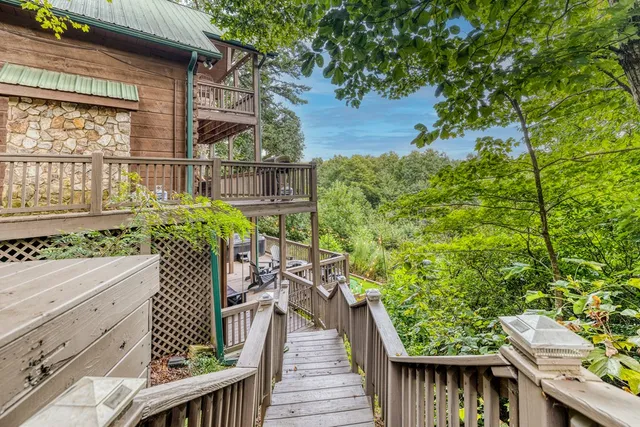 a view of a backyard with a garden