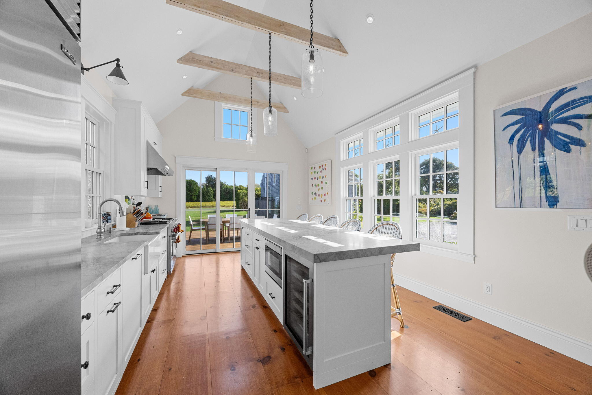 85 Cedar Street Chatham, MA 02633 - Photo 26 of 89 a large kitchen with a large stove and a large window