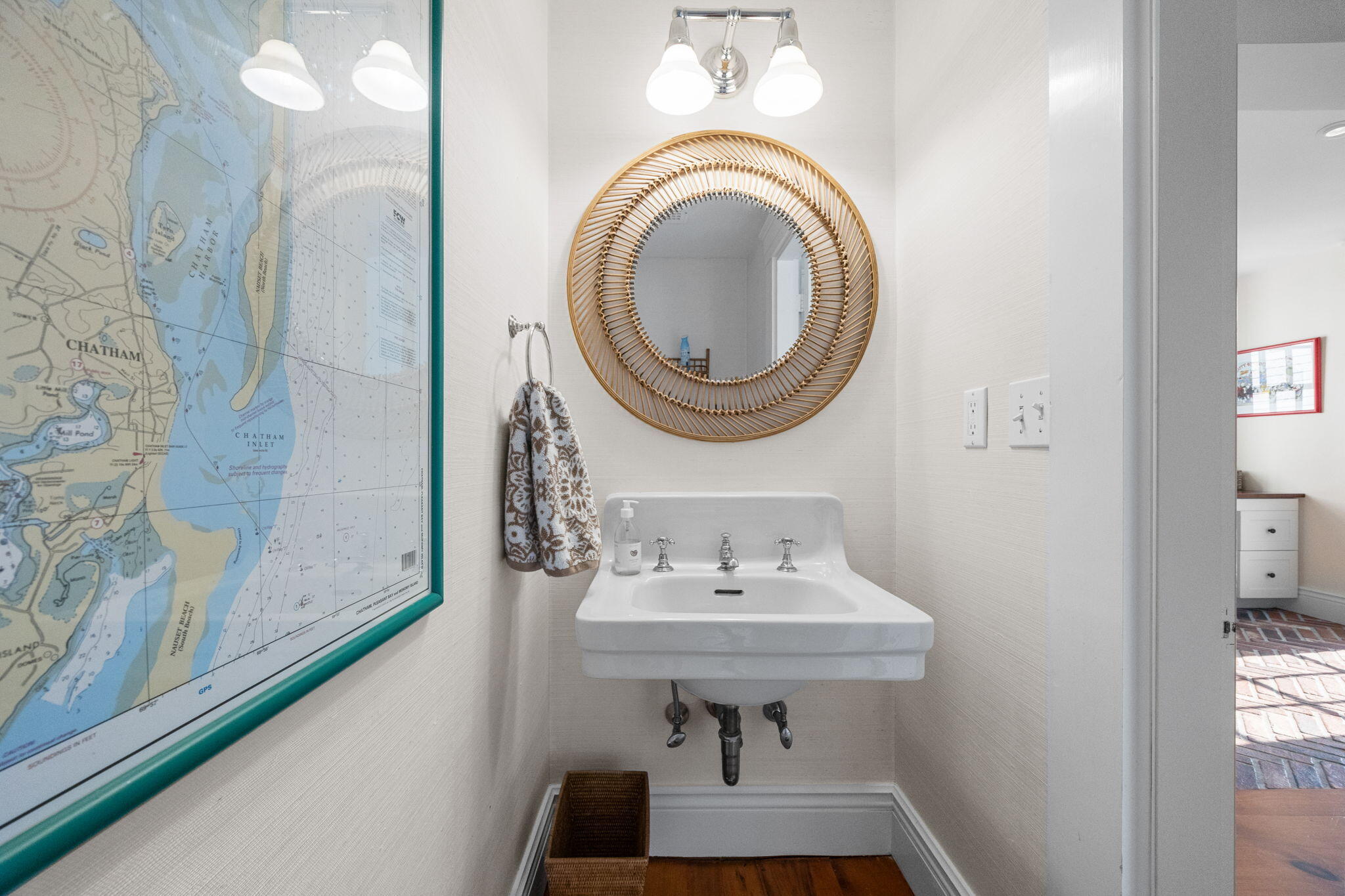85 Cedar Street Chatham, MA 02633 - Photo 29 of 89 a bathroom with a sink a mirror and a toilet