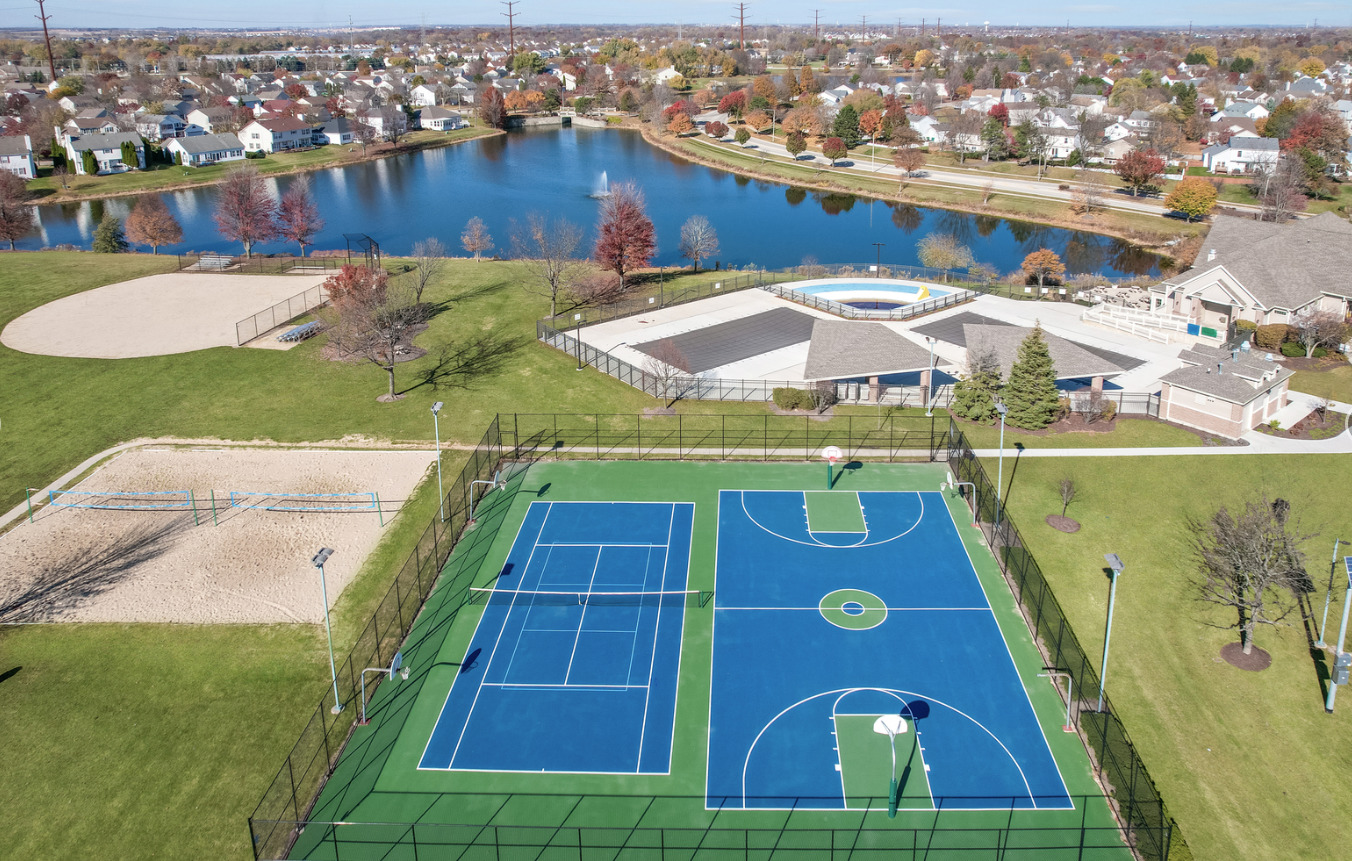 5802 Emerald Pointe Drive Plainfield, IL 60586 - Photo 25 of 28 an aerial view of residential houses with outdoor space