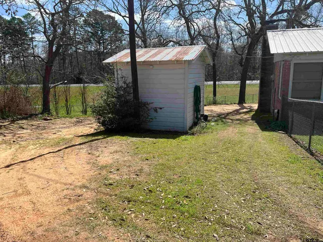 a backyard of a house