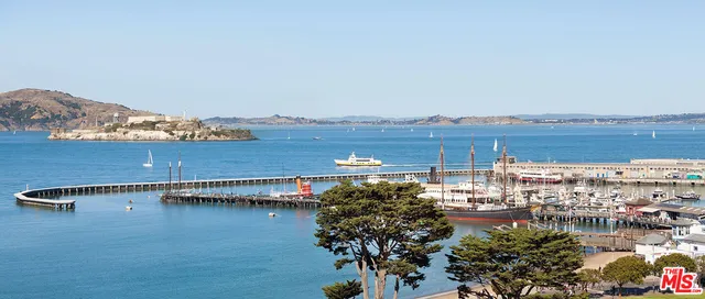a view of a lake with a mountain