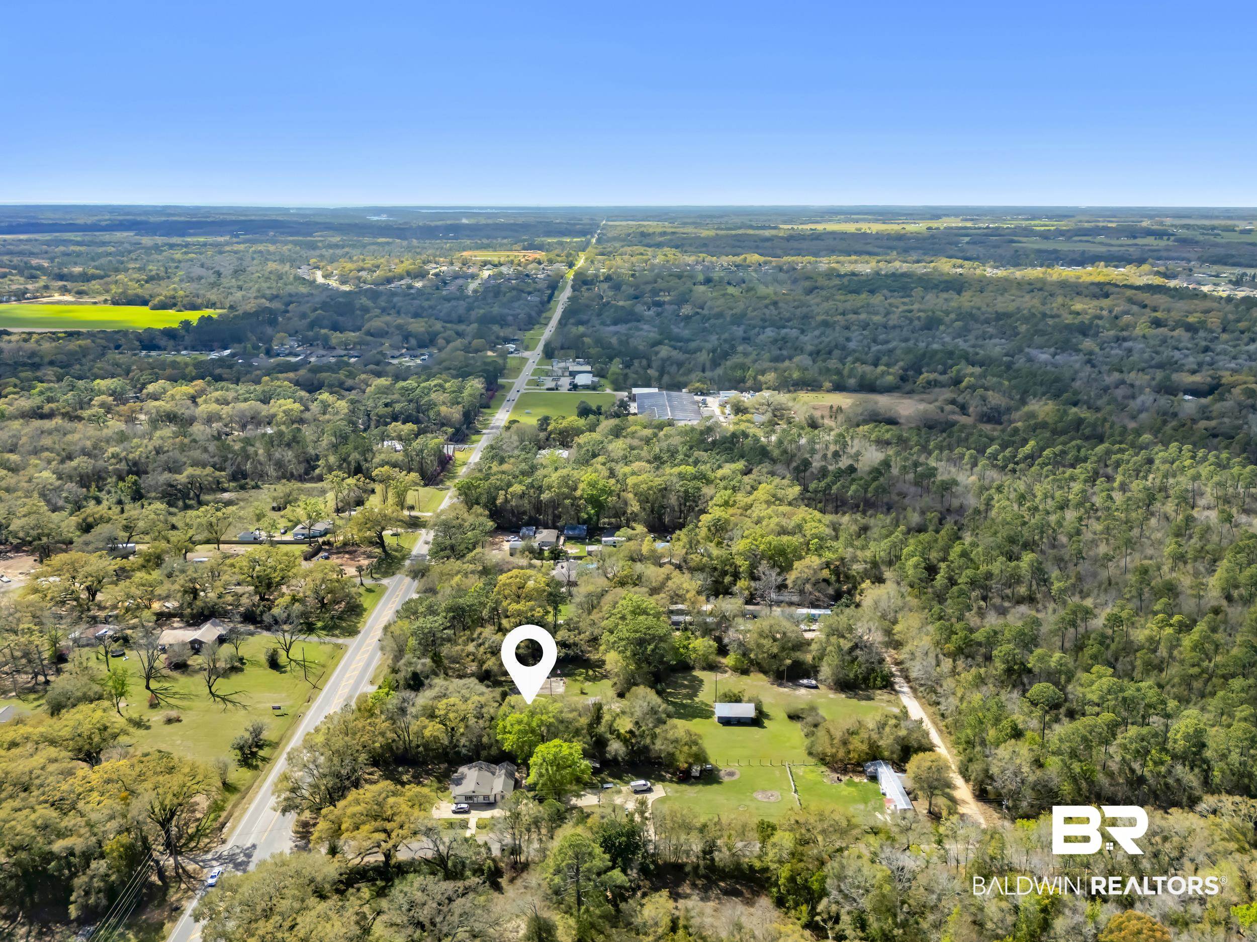 17463 Highway 98 Foley, AL 36535 - Photo 57 of 57 Aerial view of a heavily wooded area