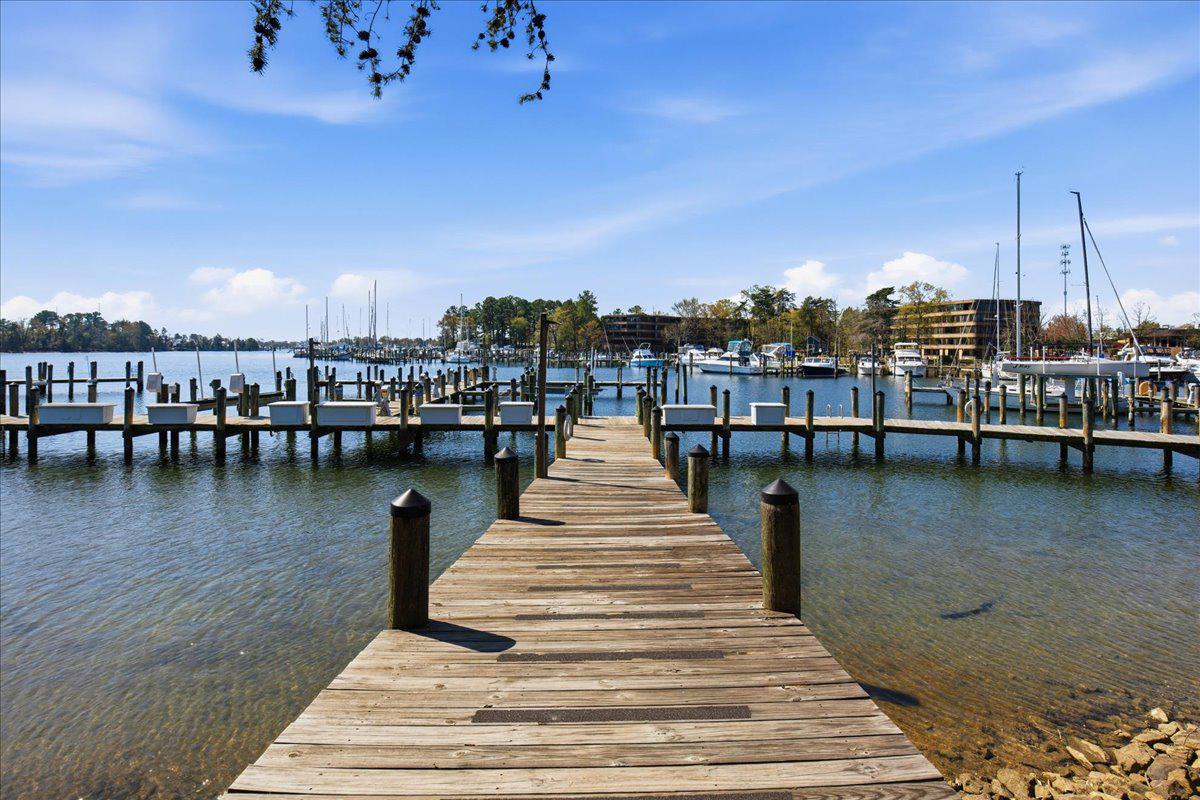 1223 Back Creek Loop, Unit 1223 Solomons, MD 20688 - Photo 36 of 44 a view of a lake from a balcony
