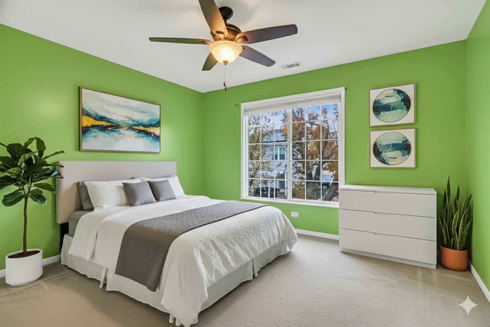 5315 Cypress Circle Gurnee, IL 60031 - Photo 17 of 31 a bedroom with a bed and a painting on the wall