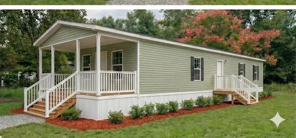 a house view with a garden space