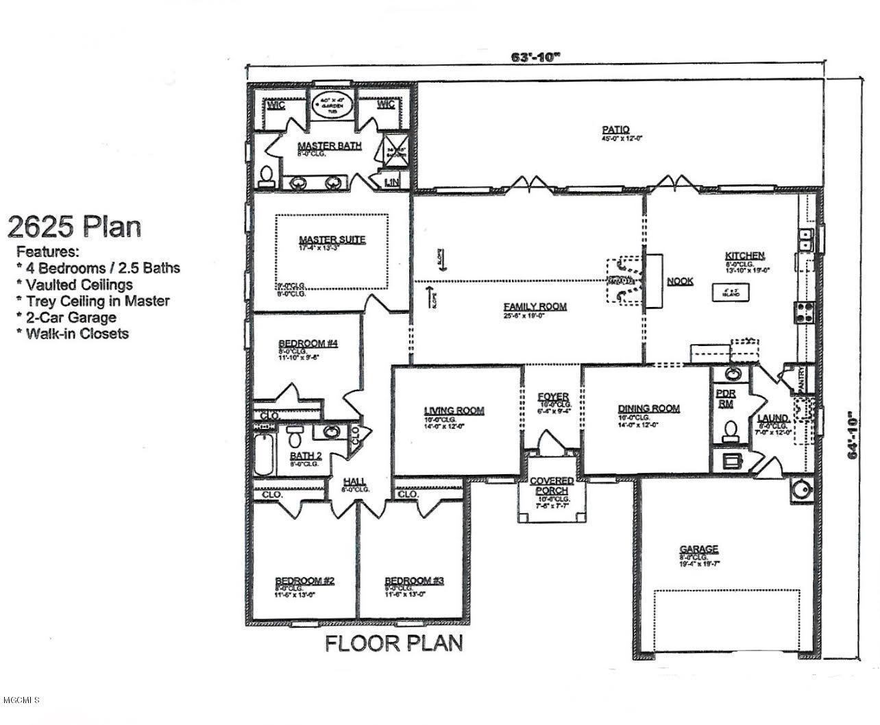 6206 Roxanne Way Biloxi, MS 39532 - Photo 28 of 28 2625 Floor Plan