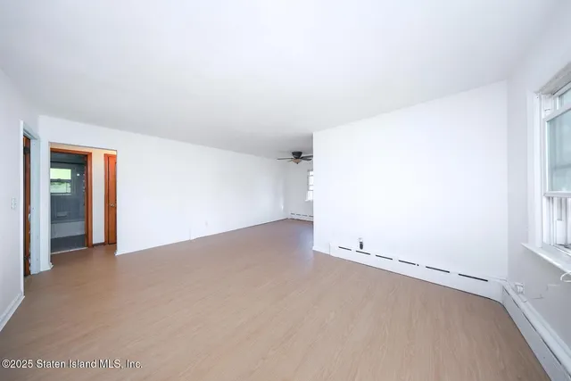 an empty room with an entryway