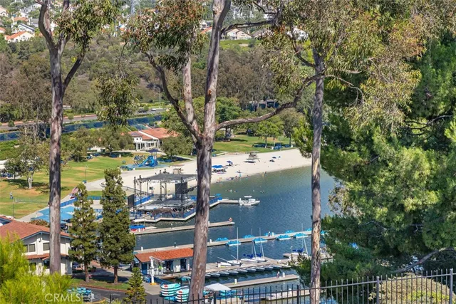 a view of lake from balcony