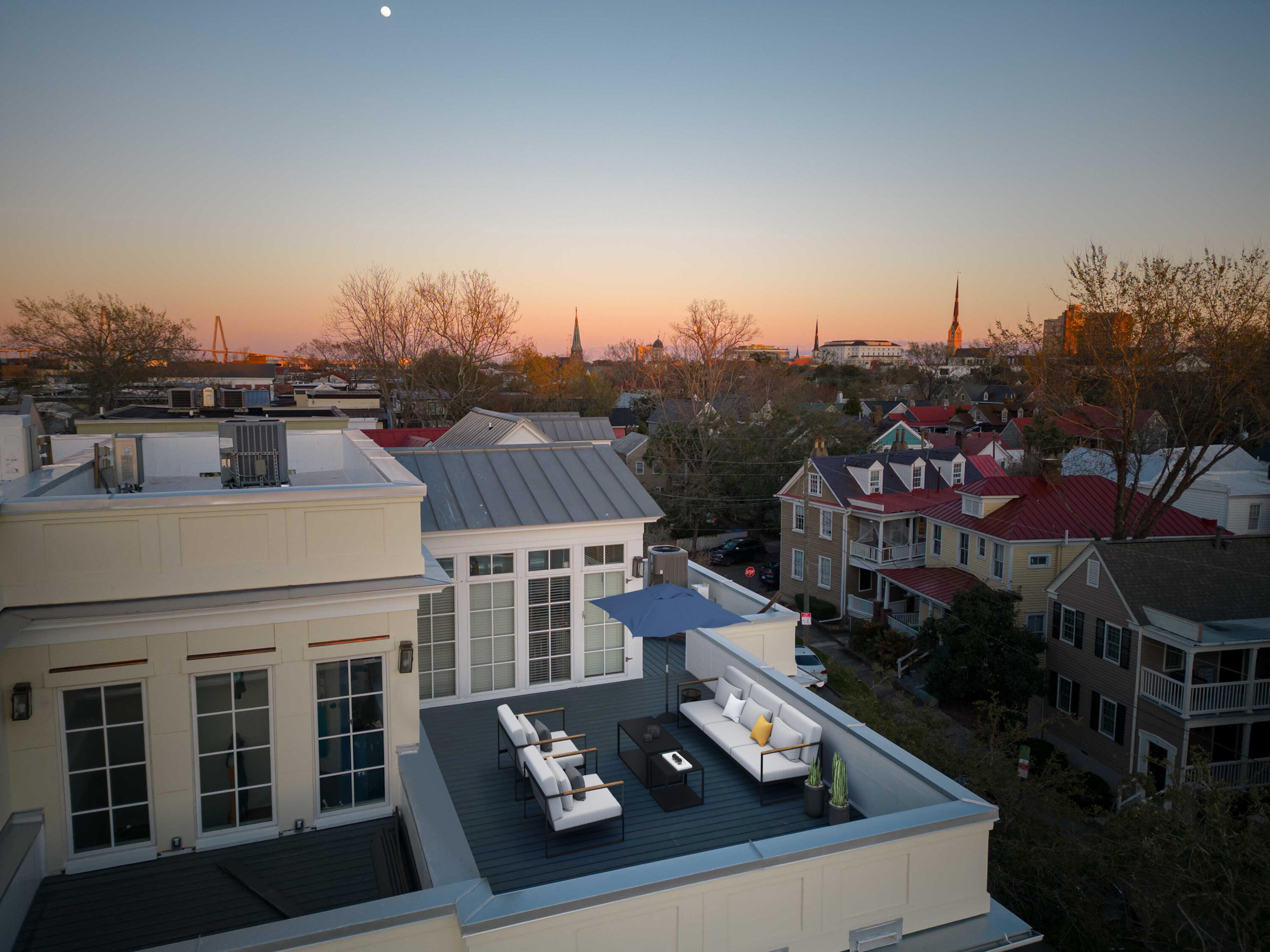 8 Marion Street Charleston, SC 29403 - Photo 2 of 61 Rooftop at Dusk
