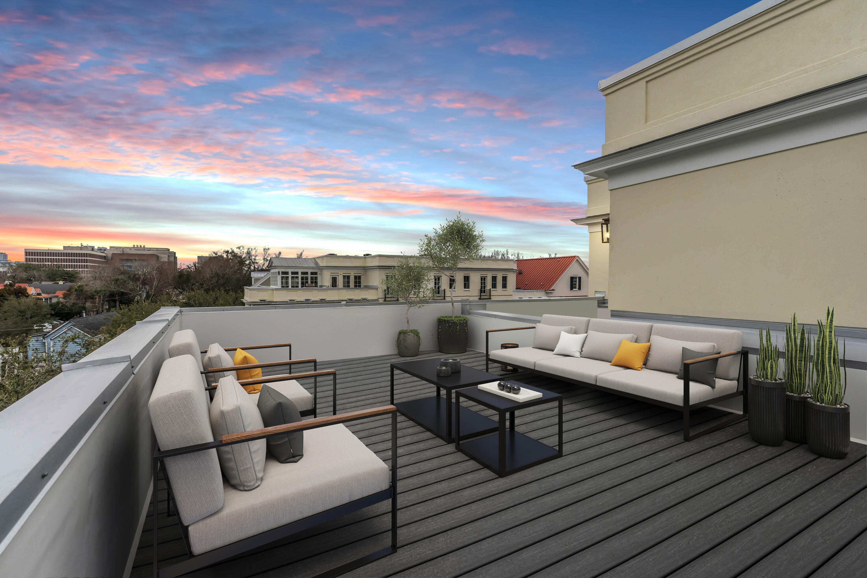8 Marion Street Charleston, SC 29403 - Photo 4 of 61 Sunset over rooftop