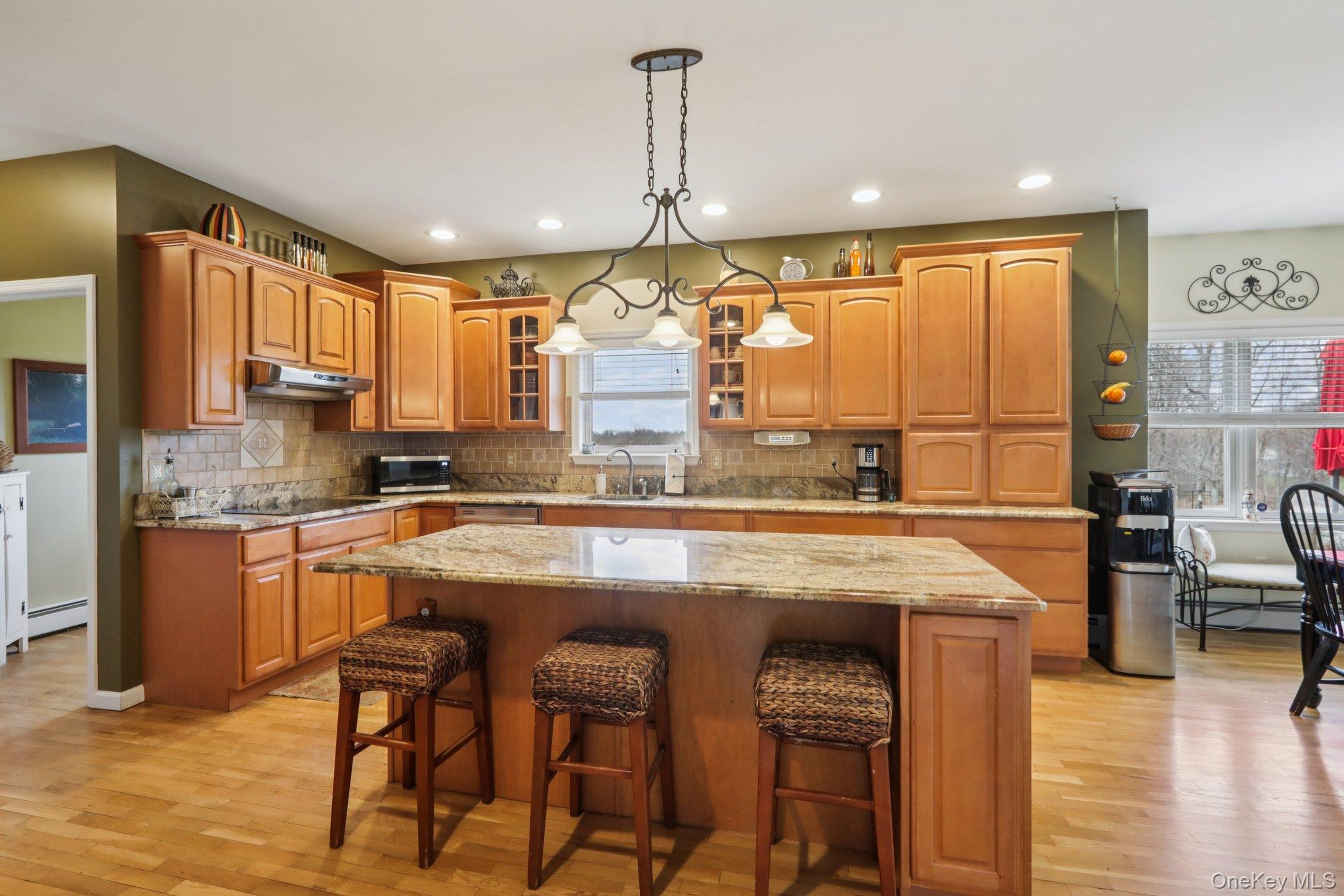 21 Bull Mine Road Chester, NY 10918 - Photo 12 of 48 Kitchen with hardwood floors, maple cabinets and large center island.