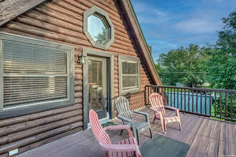 a view of a wooden deck
