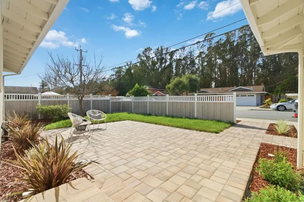 a view of a bench in balcony