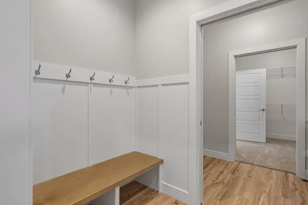 a view of livingroom with furniture and wooden floor