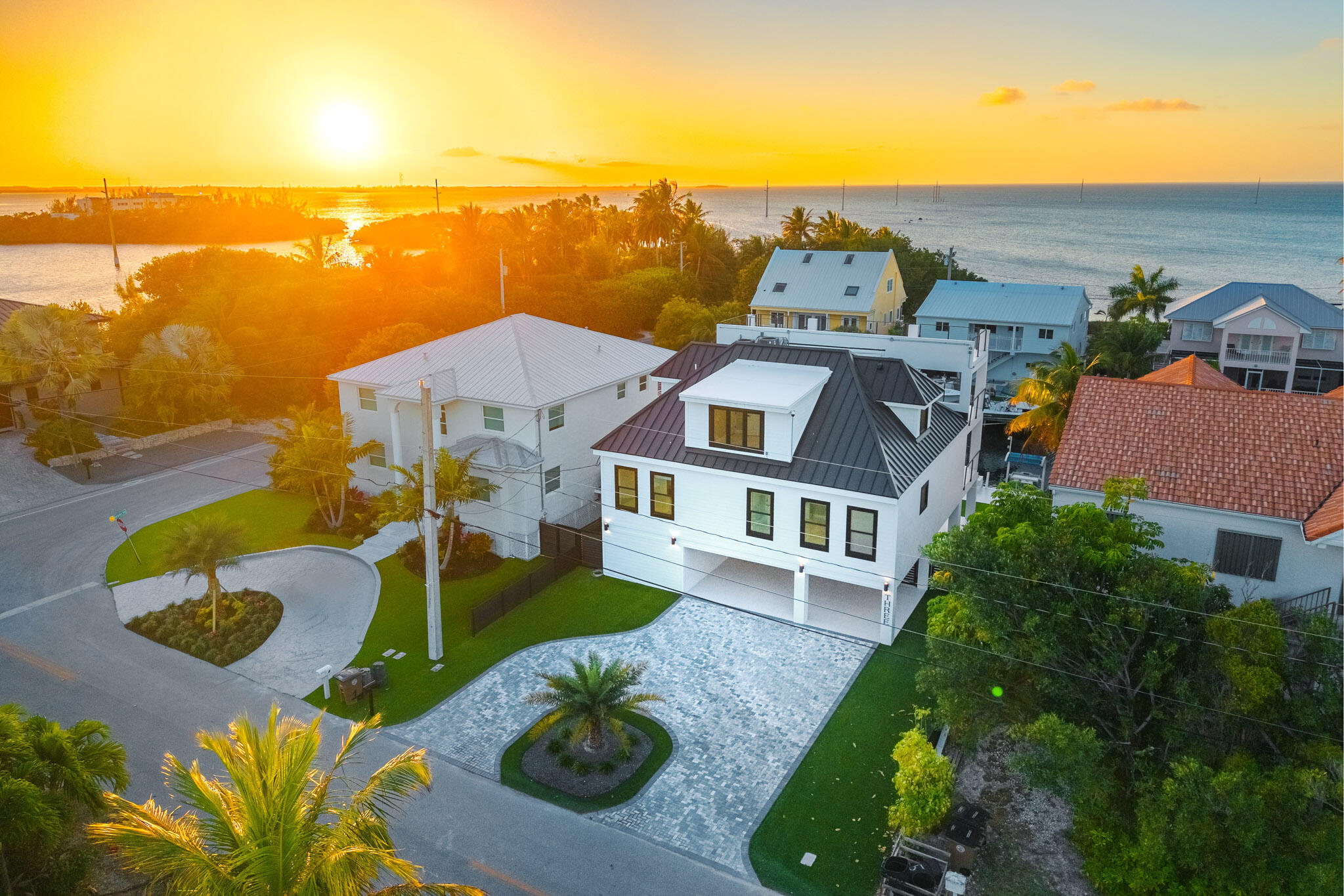 3 Evergreen Avenue Key Haven, FL 33040 - Photo 11 of 75 an aerial view of residential houses with outdoor space and ocean view