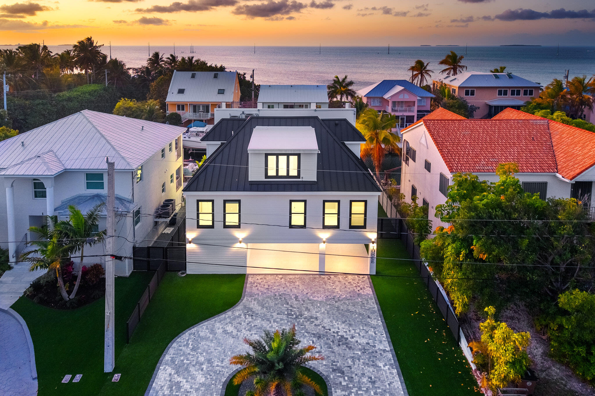 3 Evergreen Avenue Key Haven, FL 33040 - Photo 75 of 75 a aerial view of a house with a yard and potted plants