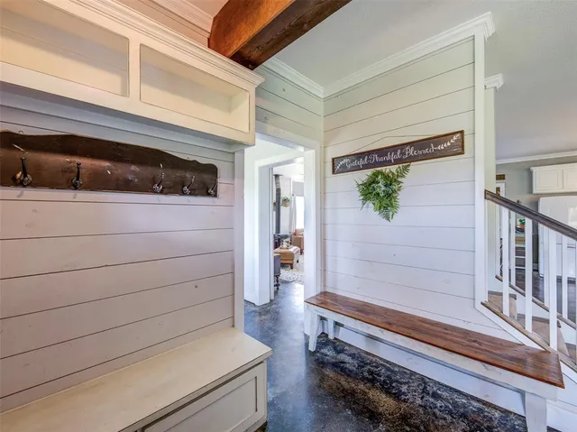 a living room with furniture and a couch