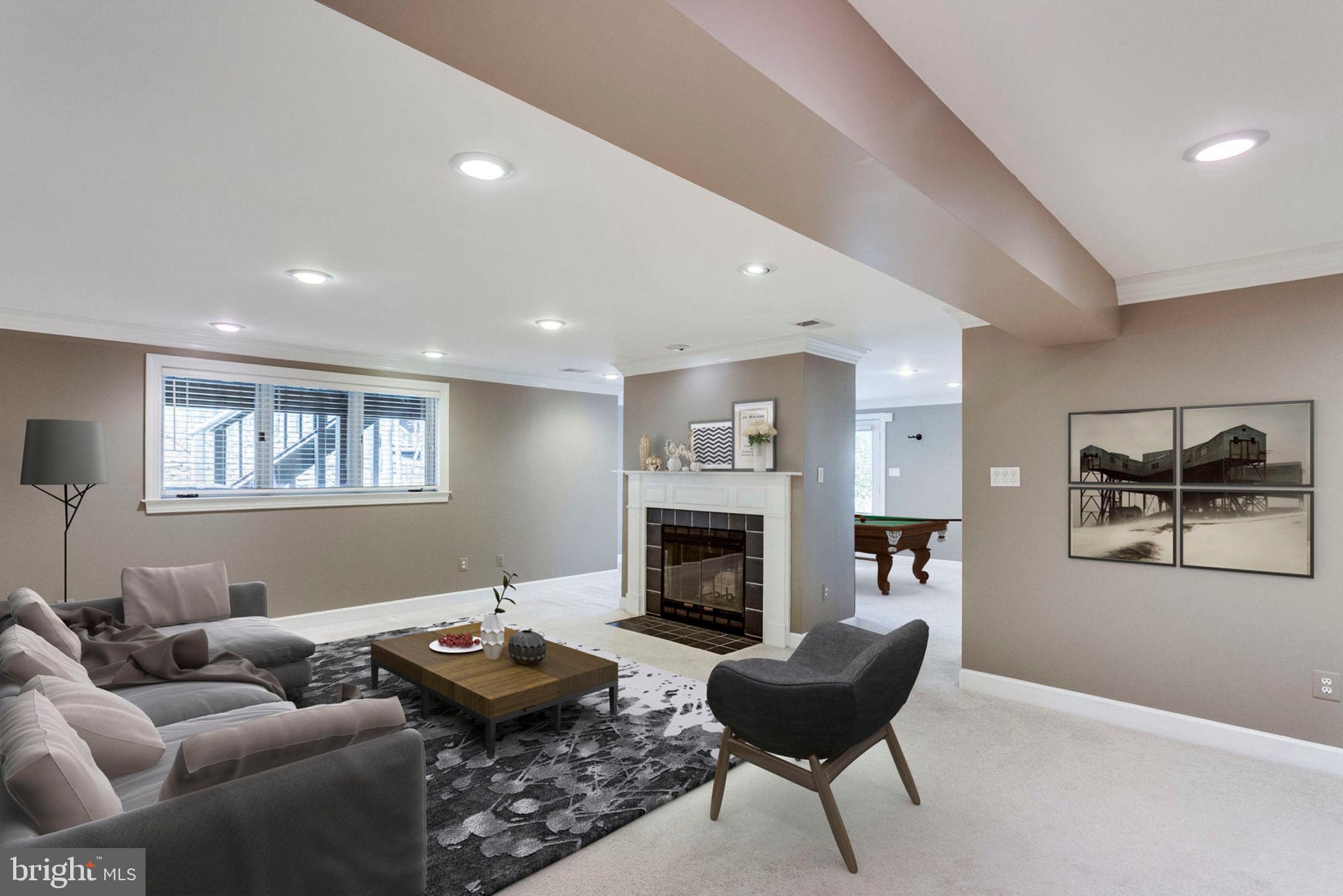 1308 Sawbridge Way Reston, VA 20194 - Photo 45 of 61 Virtual Staging of downstairs rec room