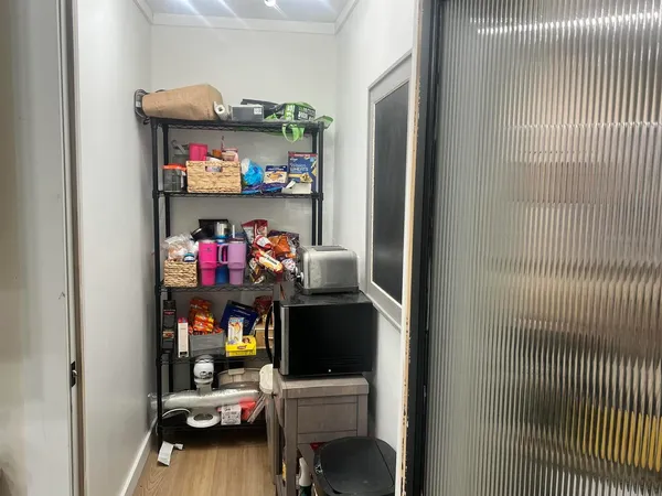 a room with storage and utility