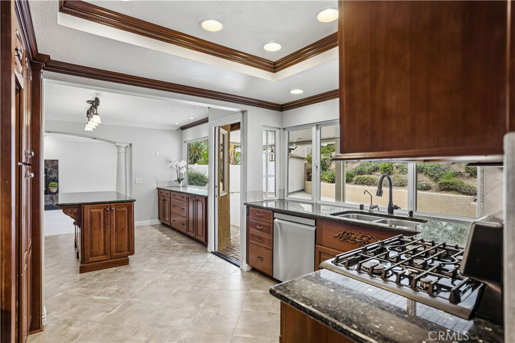 6568 Balzac Circle Riverside, CA 92506 - Photo 24 of 62 Custom kitchen is certainly ready for luxurious entertaining. Tons of windows were added to allow maximum natual light and ability to view your back yard space.