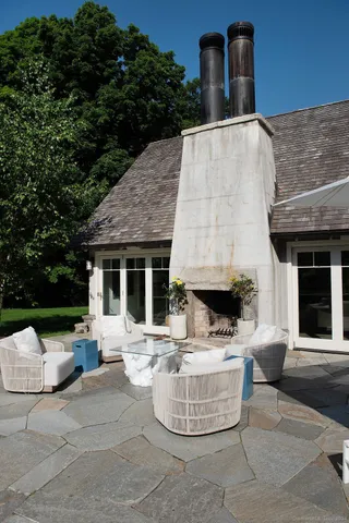 a view of a house with a patio