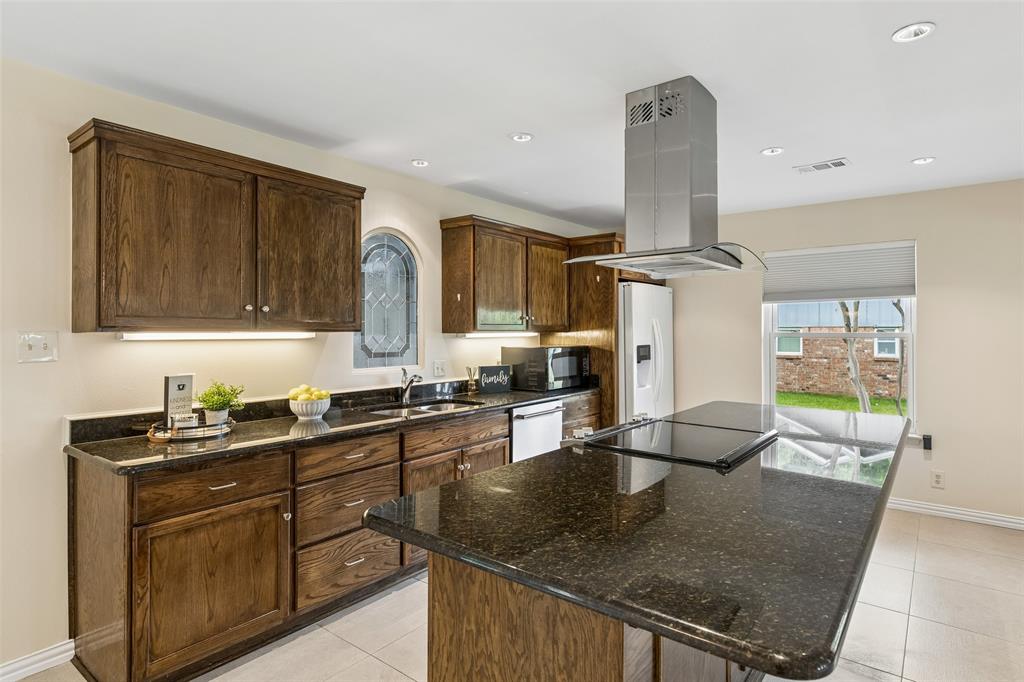 1548 Timbercreek Drive Howe, TX 75459 - Photo 6 of 24 a kitchen with stainless steel appliances granite countertop a sink a stove and a refrigerator