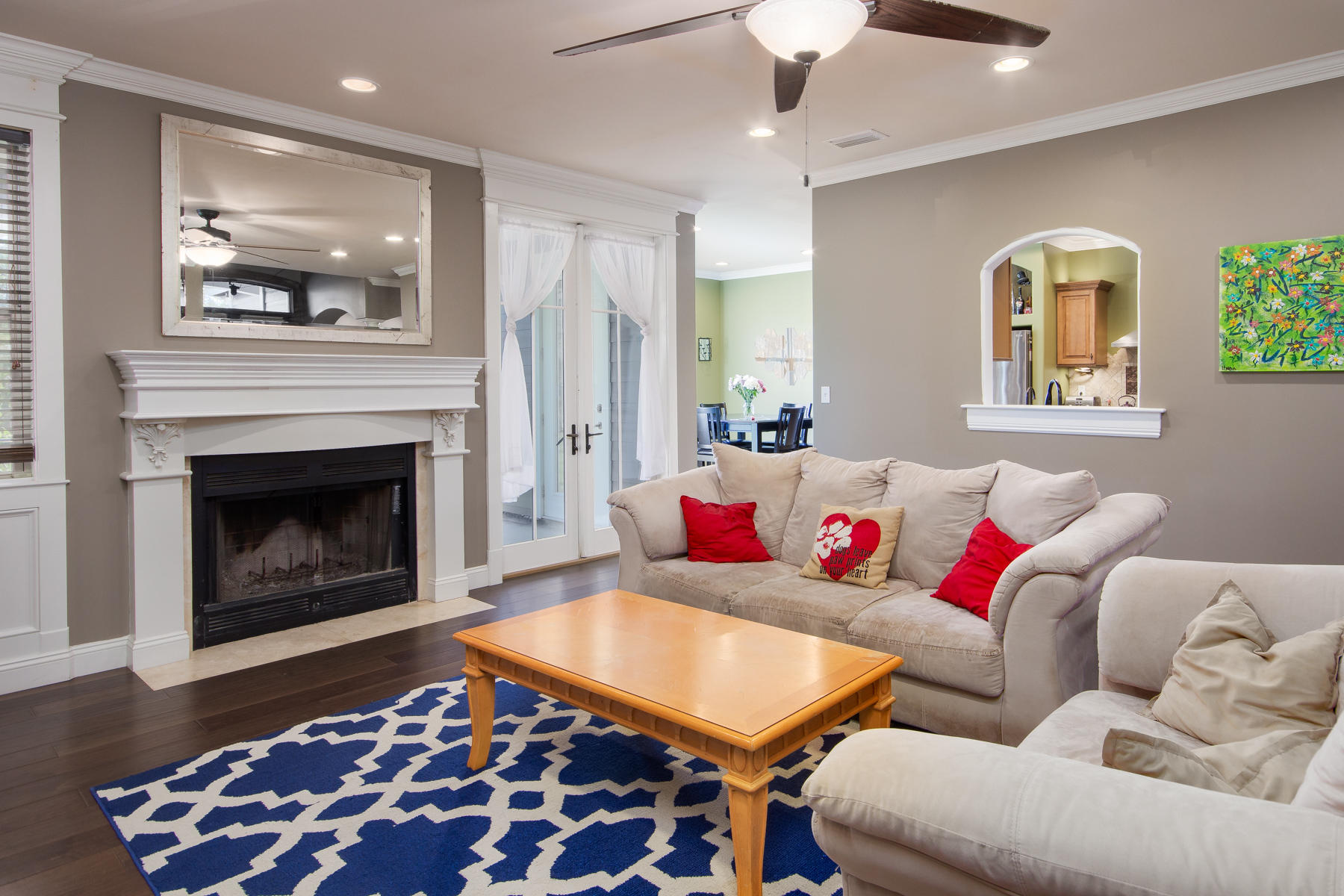143 Pepper Tree Road Santa Rosa Beach, FL 32459 - Photo 6 of 28 a living room with furniture and a fireplace