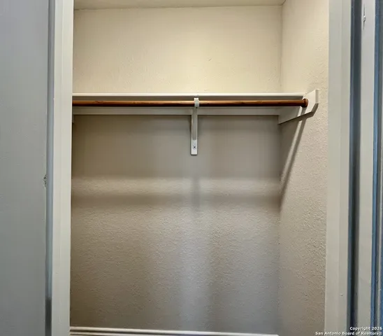 a close view of closet