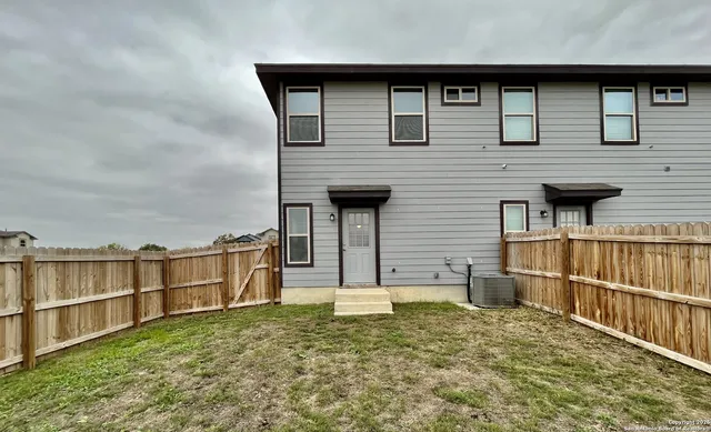 a backyard of a house