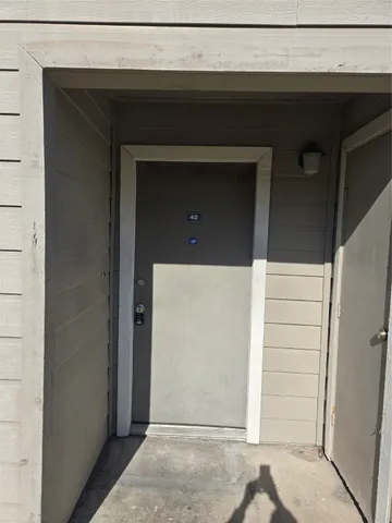 a door view of a garage