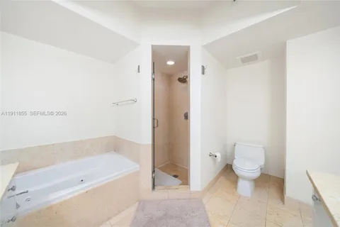 a bathroom with a toilet and a bathtub