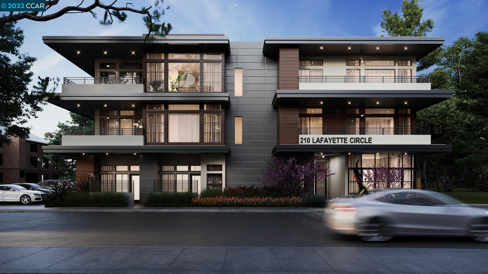 a car parked in front of a building