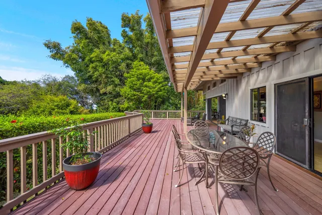 a view of porch with seating area