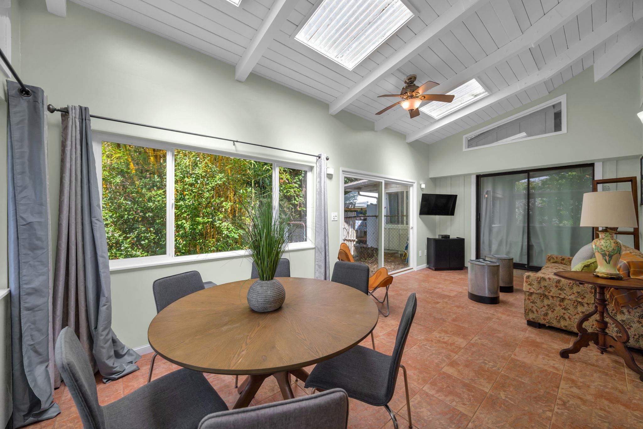 620 Awalau Road Haiku, HI 96708 - Photo 23 of 50 a view of a dining room with furniture window and outside view