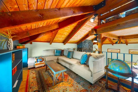 a outdoor living space with furniture