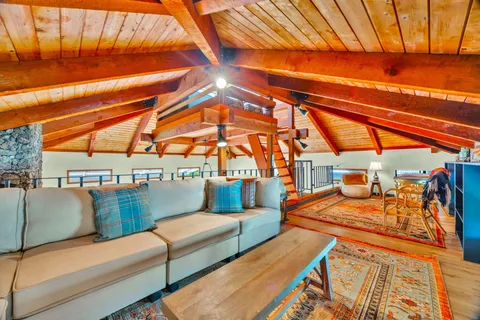 a view of a couch in the roof deck