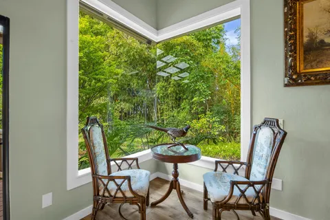 a view of a outdoor seating area