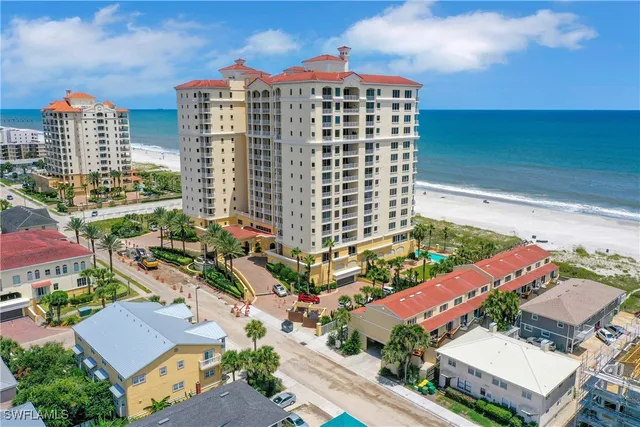 a view of a city with tall buildings