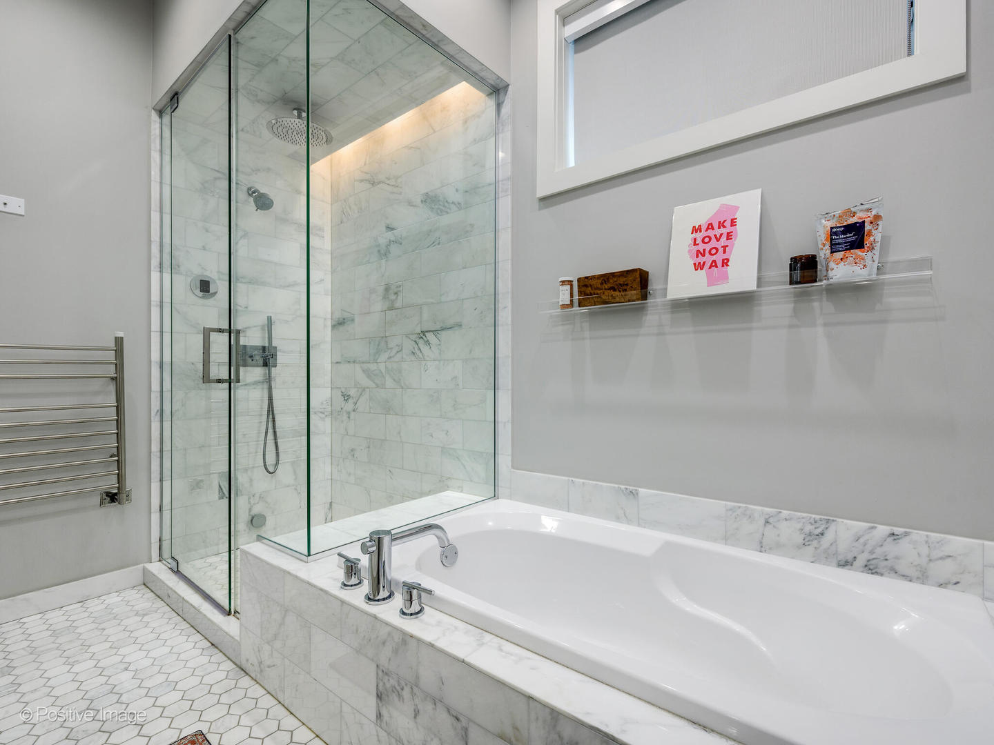 2235 North Oakley Avenue, Unit 1 Chicago, IL 60647 - Photo 20 of 27 a bathroom with a bathtub and a shower