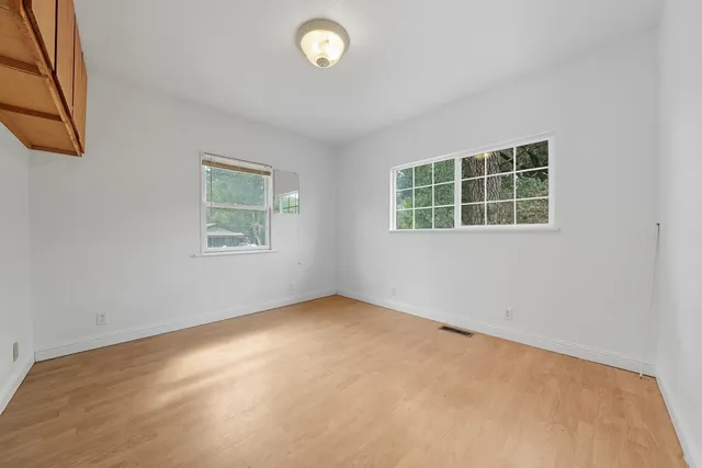 an empty room with a window